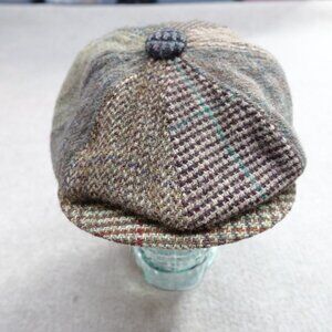Vintage Schuman Sullivan Newsboy Cap Brown Tweed Wool USA Peaky Blinders